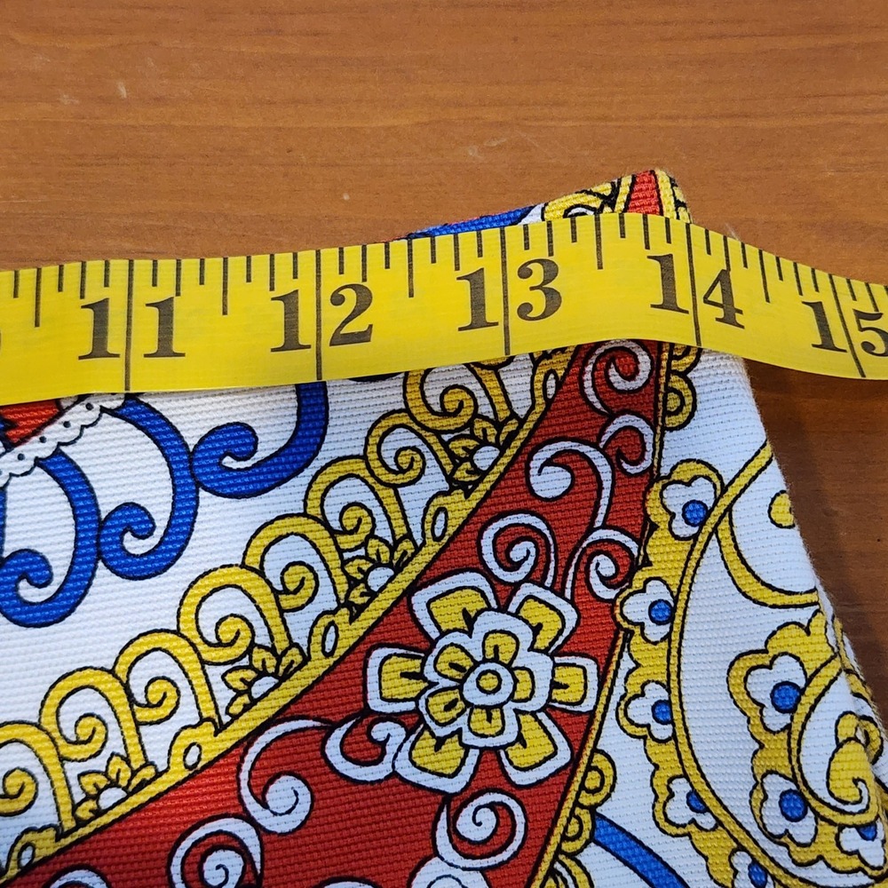 Talbots Pencil Skirt Womens 2P Red Blue Yellow Paisley Lyocell Blend Career NEW - Picture 6 of 9